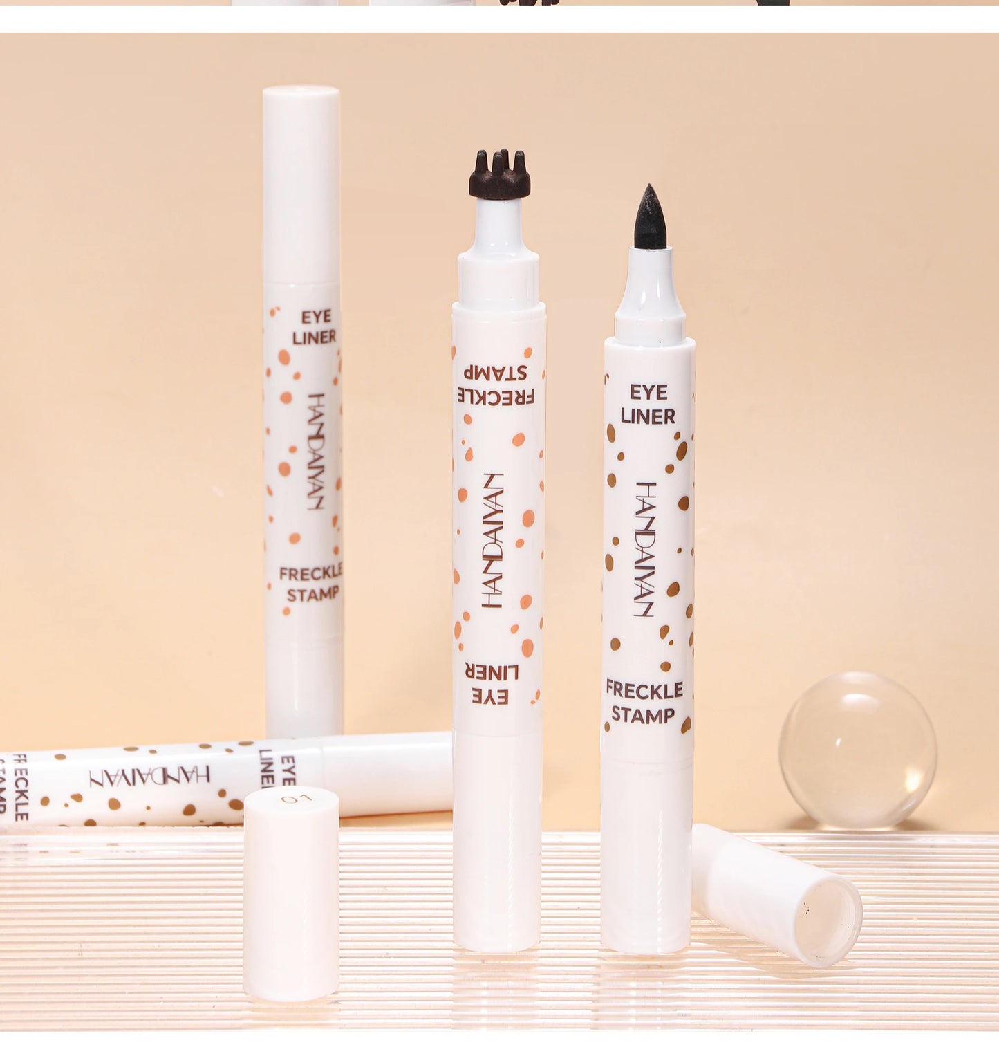 Double Head Concealer Pen Waterproof Long Lasting Freckle Stamp Eyeliner Quick Dry Natural Cover Pencil Life Like Makeup