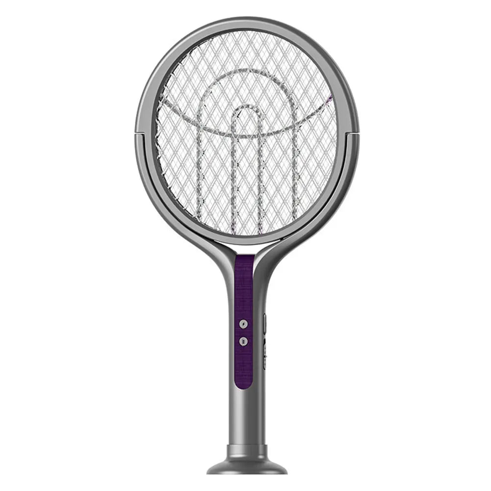 Rotating Head Mosquito Swatter Rechargeable Fly Zapper 2 in 1 Fly Killer and Mosquito Trap Lamp for Home Indoor Outdoor