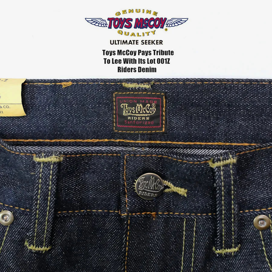 TOYS McCOY LOT 001Z pays tribute to LXX (taxi driver) left twill retro red ear jeans