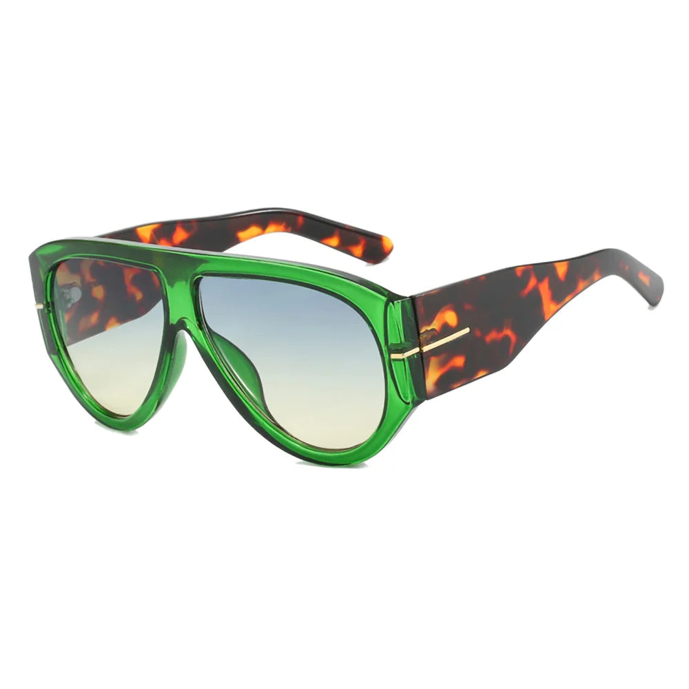 2025 Oversized Pilot Sunglasses for Women Men UV Protection Stylish Eyewear Thick Frame Unique Luxury Designer Sun Glasses Shade