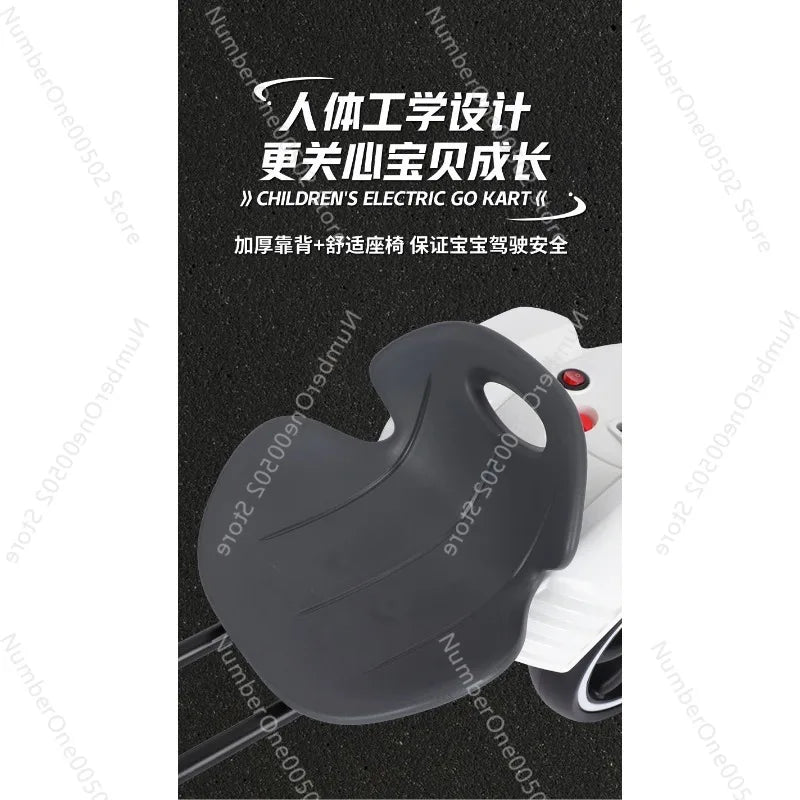 Children's electric kart electric four-wheeler foldable adults can sit in a portable children's car