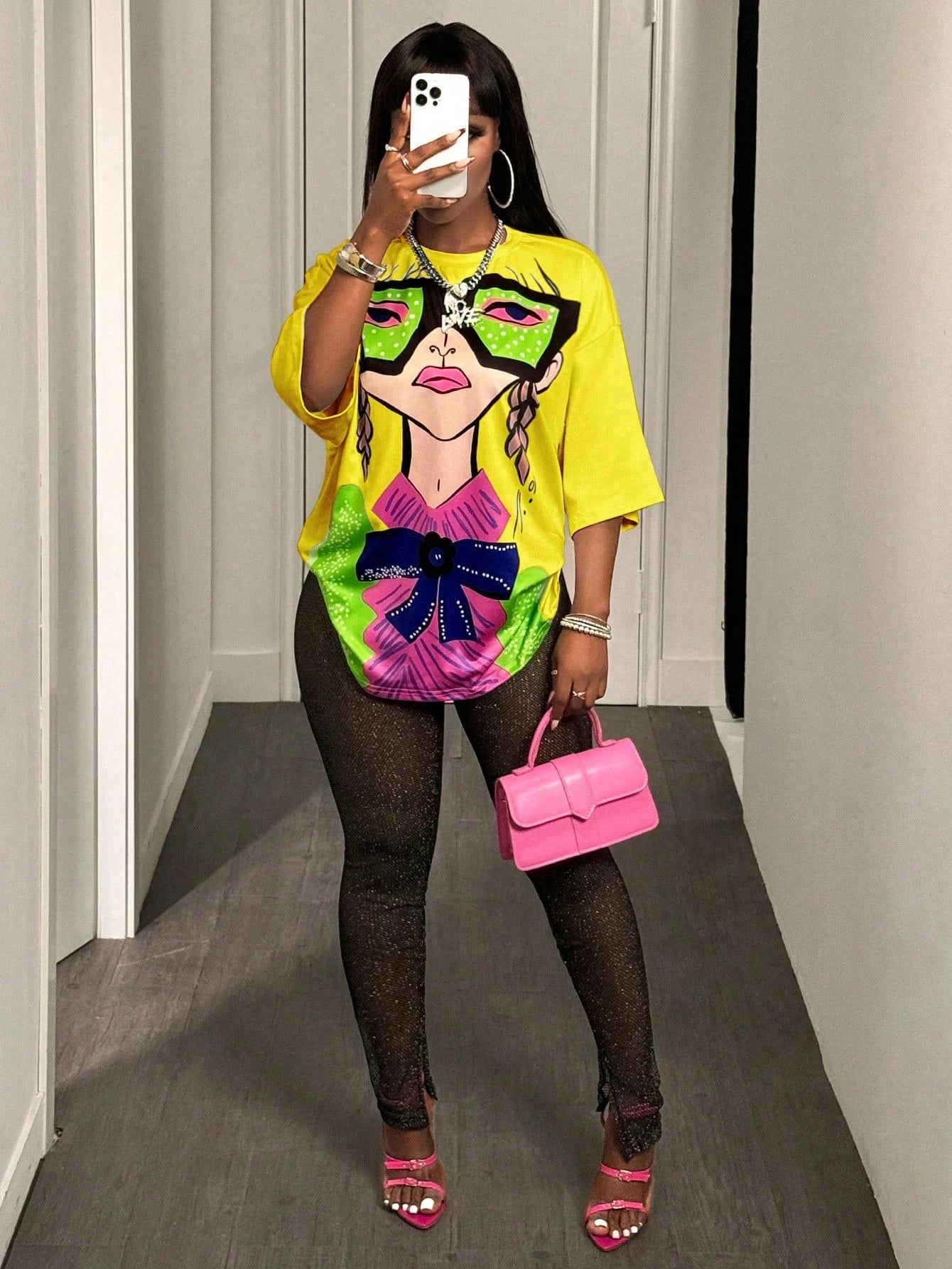 BamGleam Oversized T-shirt Loose Casual Hip-Hop Style Graphic Printed Women T-Shirt Summer Fashion Y2k Ladies Clothes Female Tee