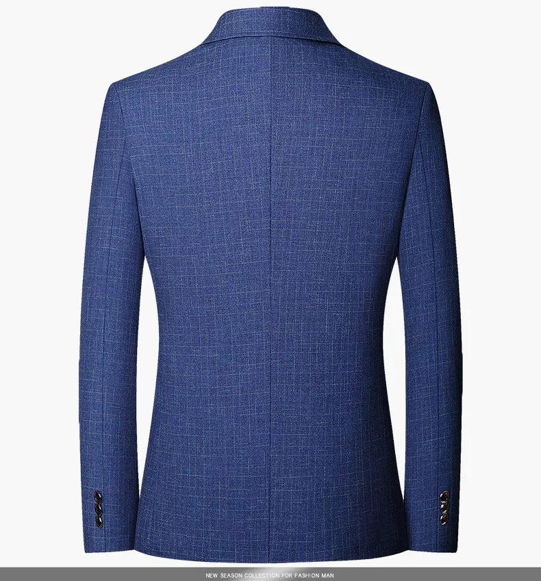 TFETTERS Brand 2025 Spring Mens Wedding Suits Blazer Check Autumn Single Breasted Suits Blazers Men Fashion Blazer for Mens