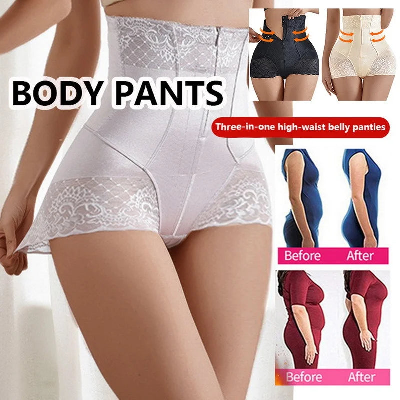 New Tummy Control Panties Women Zipper Body Shaper High Waist Shaper Pants Seamless Shapewear Postpartum Panties