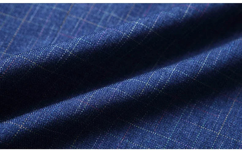 TFETTERS Brand 2025 Spring Mens Wedding Suits Blazer Check Autumn Single Breasted Suits Blazers Men Fashion Blazer for Mens