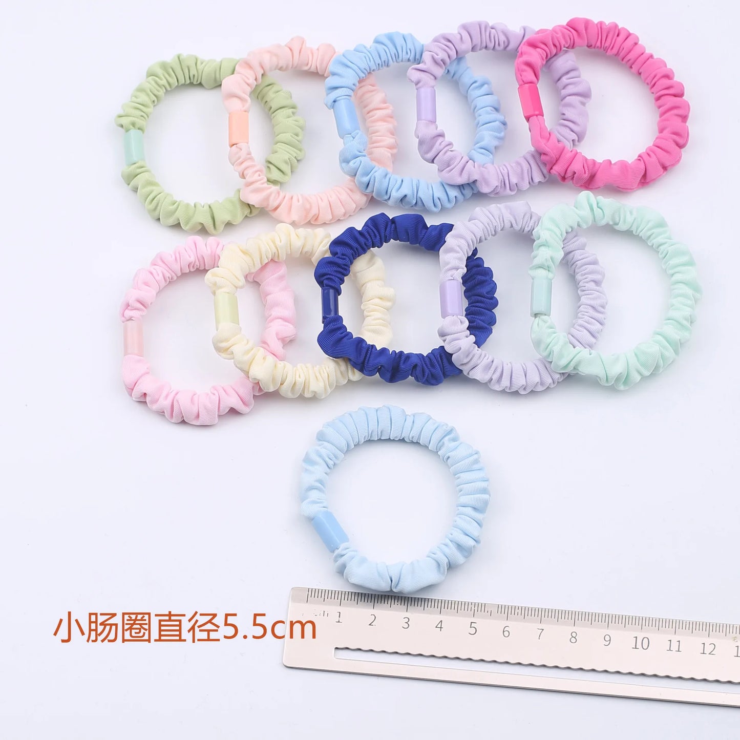 10PCS/Set Macaron Elastic Hair Bands Scrunchies Hair Ties Women Girls Candy Colorfuls Ponytail Rubber Bands Hair Accessories