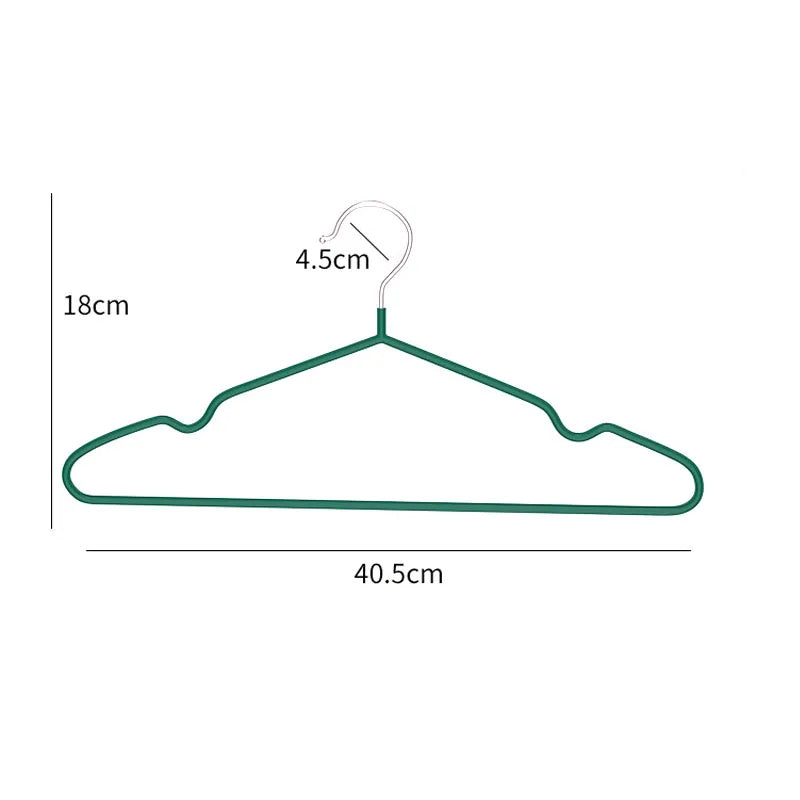 10pcs Non-Slip Coated Metal Suit Coat Hangers Heavy Duty Clothes Hangers Metal Shirt Jacket Hanger with Round Notches for Dress