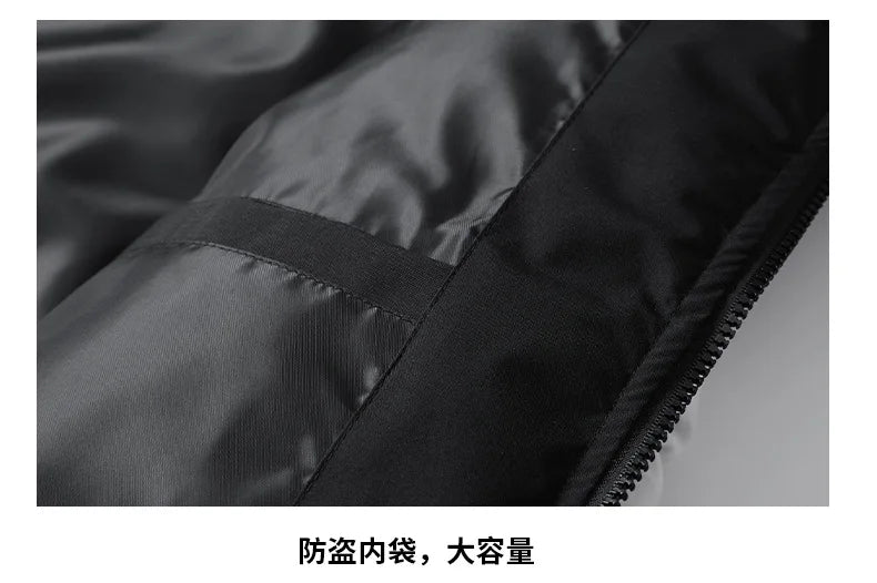 High End Clothing Men Padding Winter Brand Patchwork Designer Cotton Padded Oversized Jackets Male Windproof Coat Parka Overcoat