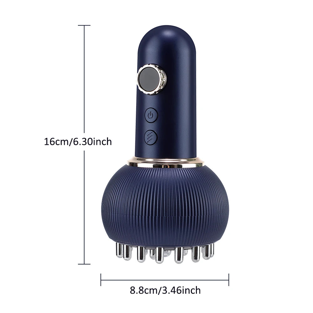 Rechargeable Guasha Massager Body Shaping Heating Meridian Scraping Brush Lymphatic Drainage Machine Fat Burner