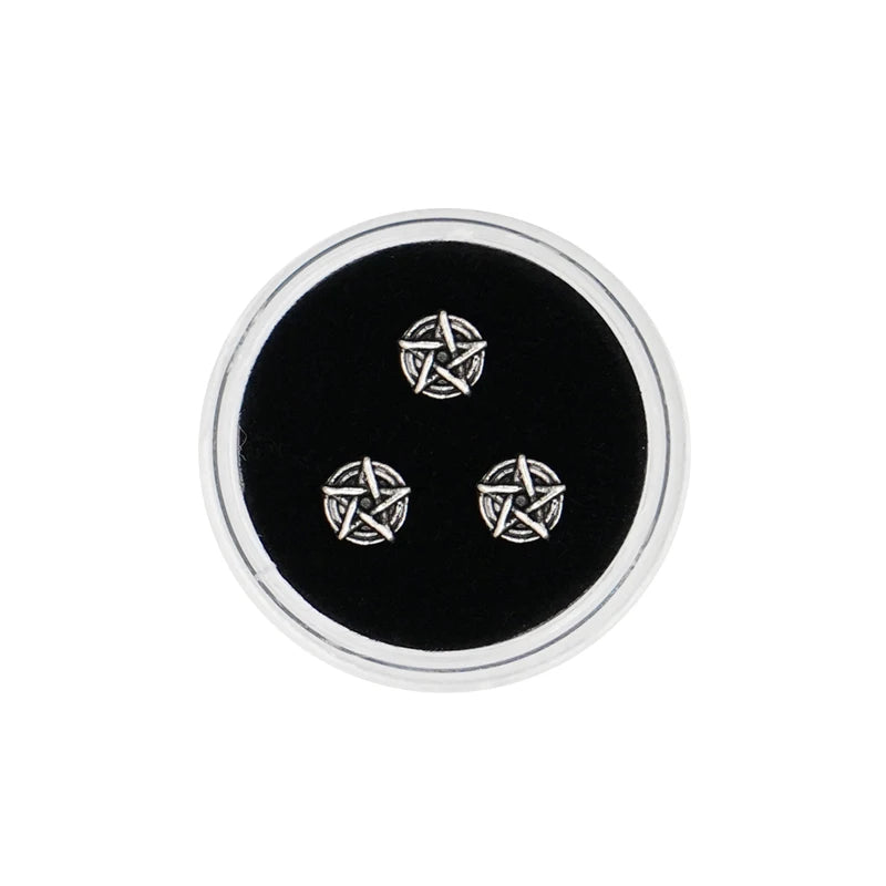 3pcs/Box Dental Tooth Gems Teeth Crystal Ornament Metal Tooth Gems Various Shape Beauty Oral Decorations