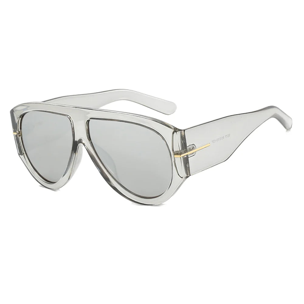 2025 Oversized Pilot Sunglasses for Women Men UV Protection Stylish Eyewear Thick Frame Unique Luxury Designer Sun Glasses Shade