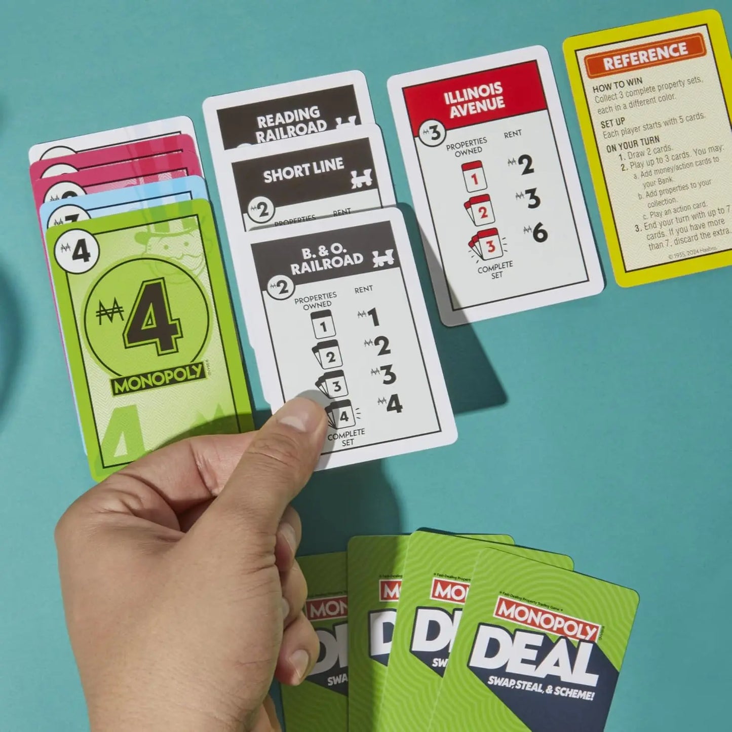 Monopoly Deal Card Game English Version Quick-Playing Card Game for Battle Kids Board Game Puzzle Poker Christmas Birthday Gift