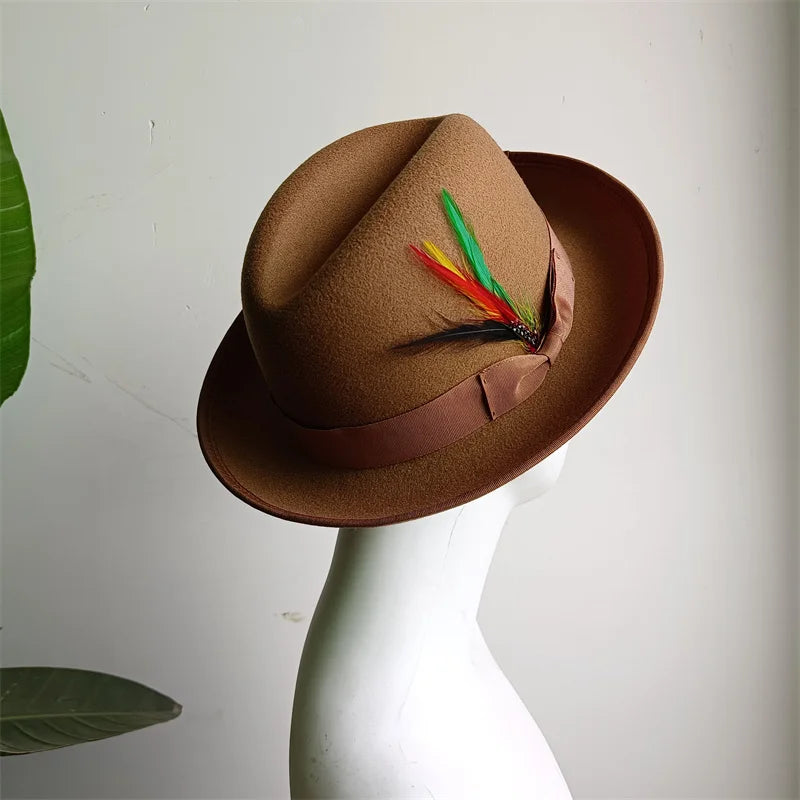 Green Retro Men's Spring Hat Unisex Men's Bow Women's Curved Brim Wide Brim Sun Hat Straw Hat Beach Hat sombrero hombre