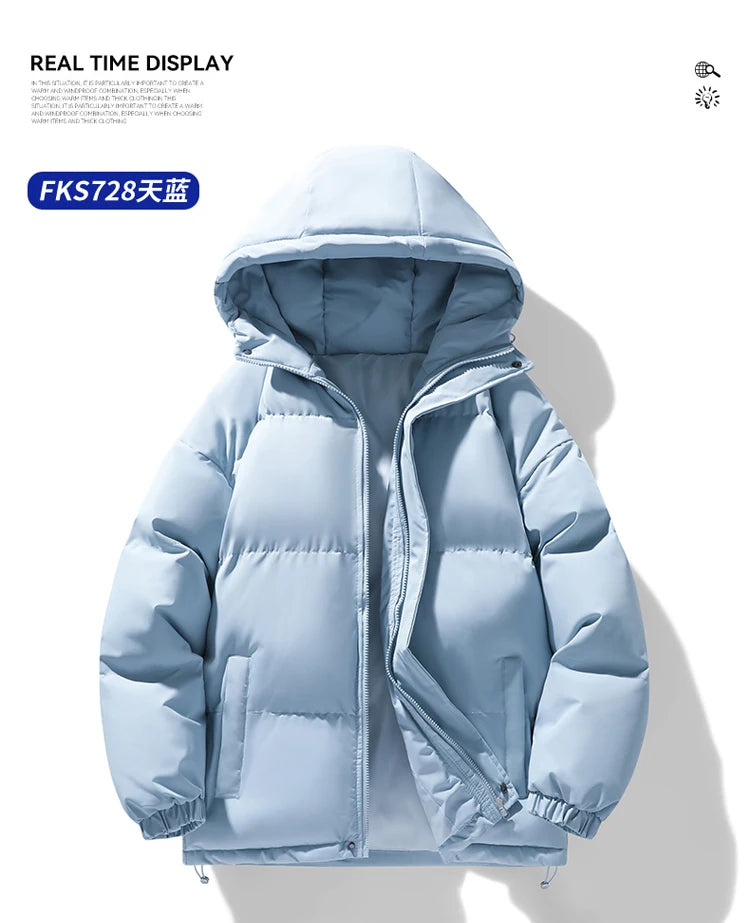 2026 new arrival winter jacket sill-like cotton jackets men,mens fashion thicken warm parkas trench coat male size M-4XL