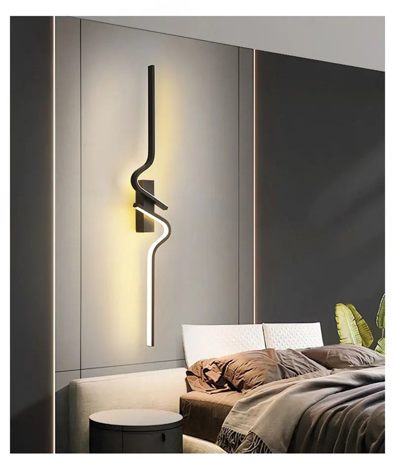 Modern LED Wall Lamps Long Strip Up and Down LED Wall Lights Bedroom Bedside Hallway Lighting Fixture AC85-265V Wall Sconce