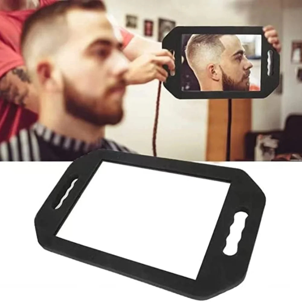 Dual Handle Hairdressing Makeup Mirror Professional Barber Hair Salon Mirror With Foam Frame and for Salon Home Supplies