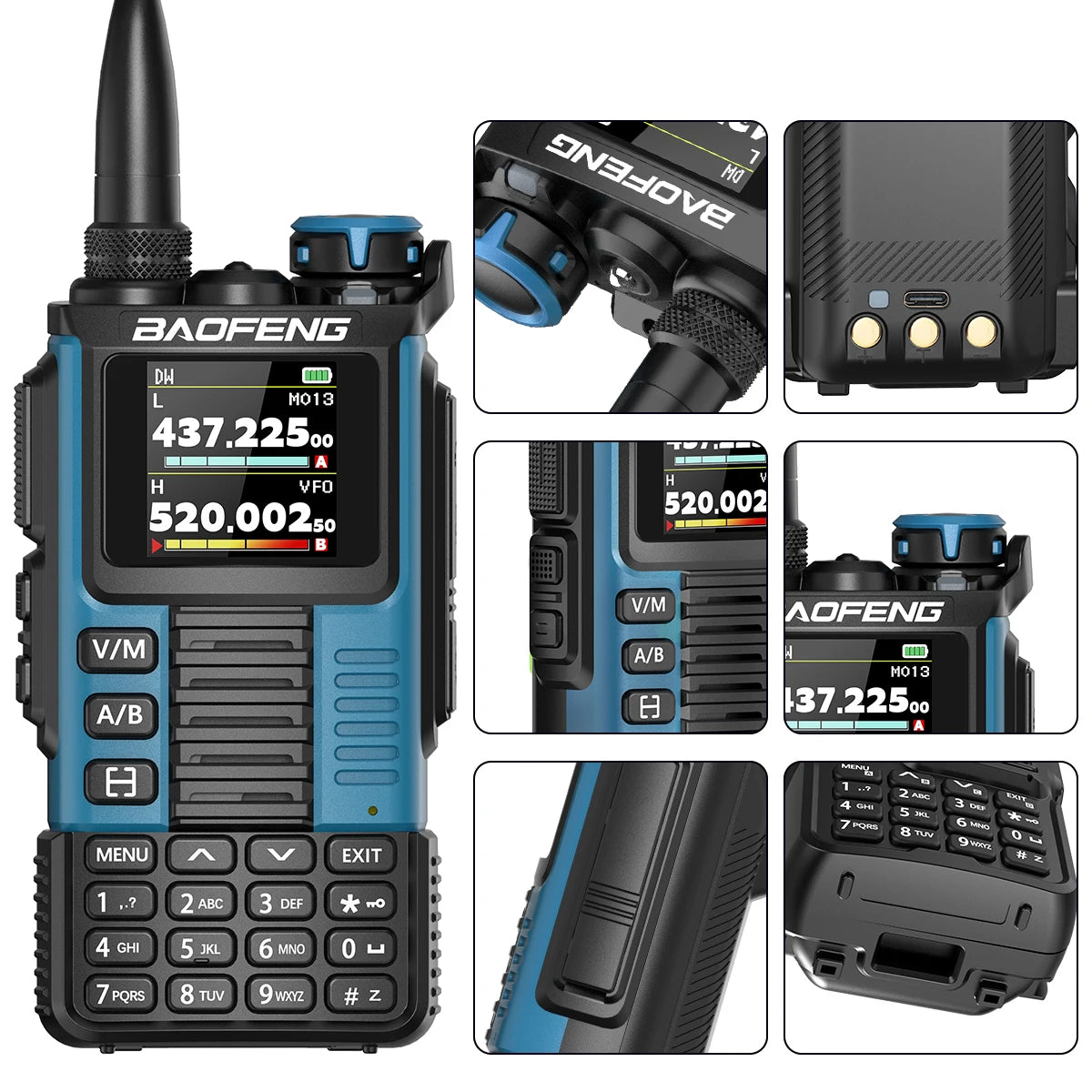 Baofeng UV-K67 PRO Walkie Talkie Long Range Multi Band Wireless Copy Frequency DTMF 640CH NOAA Type-C Ham Two Way Radio UV-5R