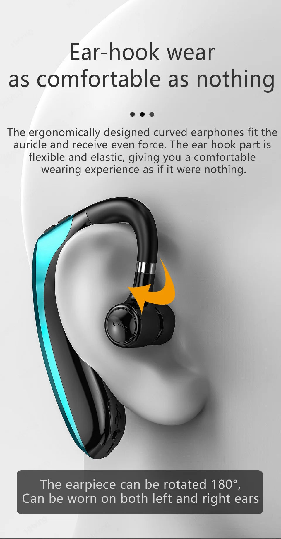 Wireless Bluetooth Headphones With Microphon Earphone ENC Noise Cancelling Handsfree Talking Headset Busines Auriculares Driving