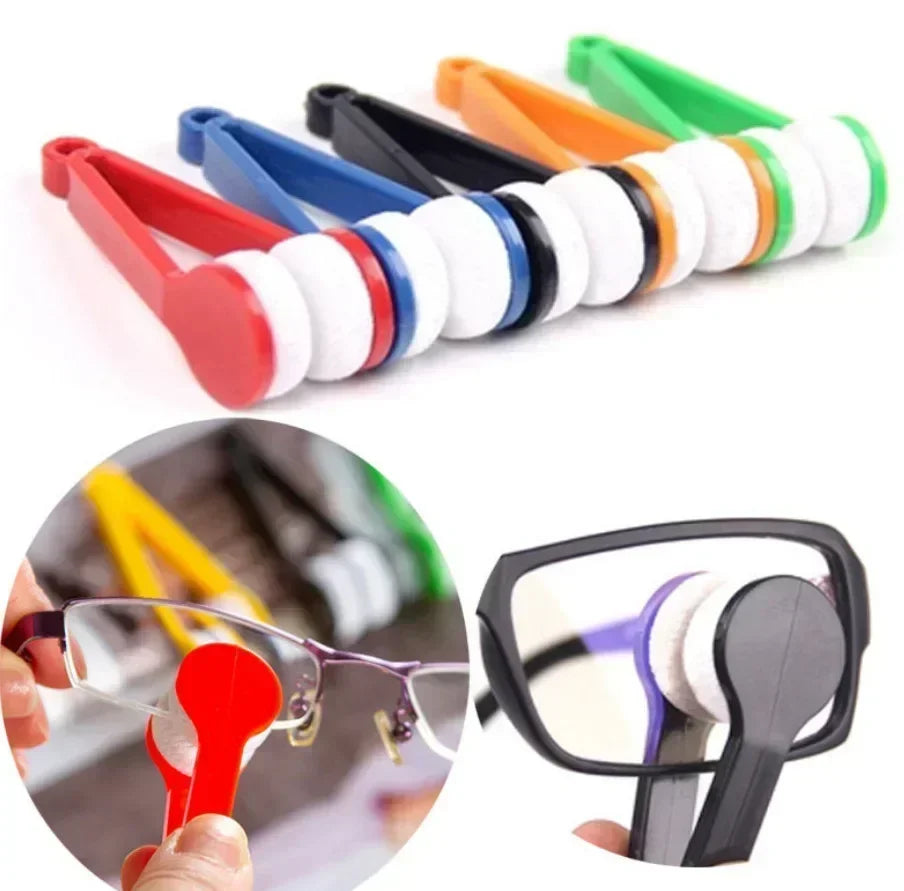 Portable Multifunctional Glasses Cleaning and Wiping Tool of Microfiber Cleaning Brush for Sunglasses Glasses Microfiber Cloth
