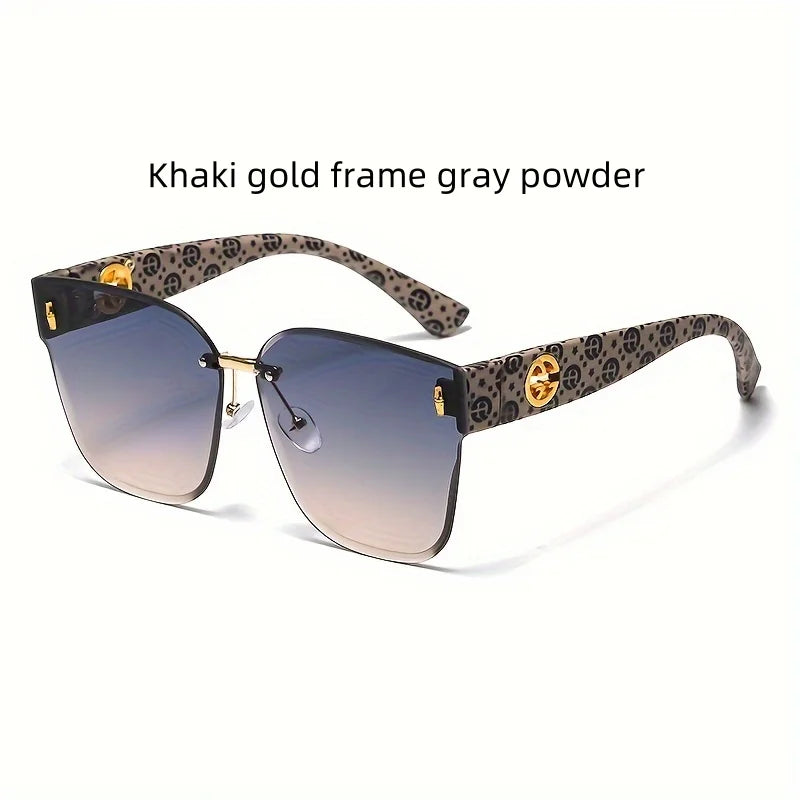 1pcs Fashionable new high-end women's sunglasses gradient color large frame UV resistant sunglasses to modify face shape