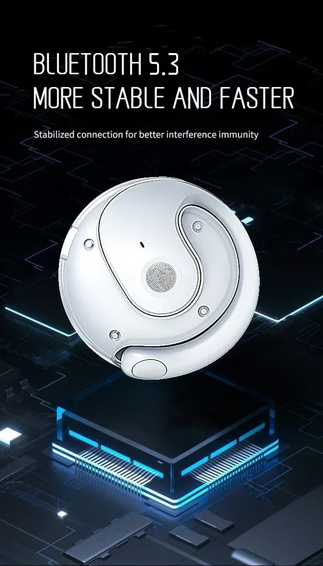 Wireless Headphones Comfortable Ear Hook Touch Control Earbuds with Mic Wireless Bluetooth Headset Phone Earphones Game