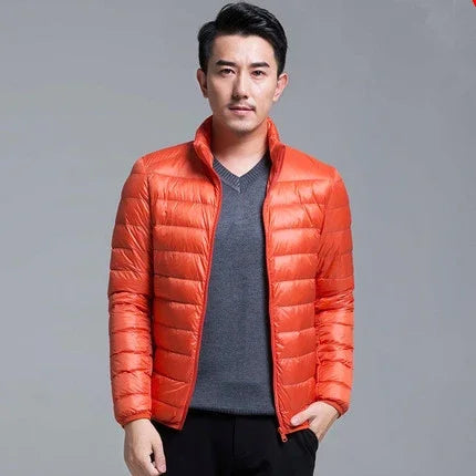 2024 New Arrivasl Men's Ultra Lightweight Packable Down Jacket Autumn Spring Winter Water and Wind-Resistant Breathable Coat