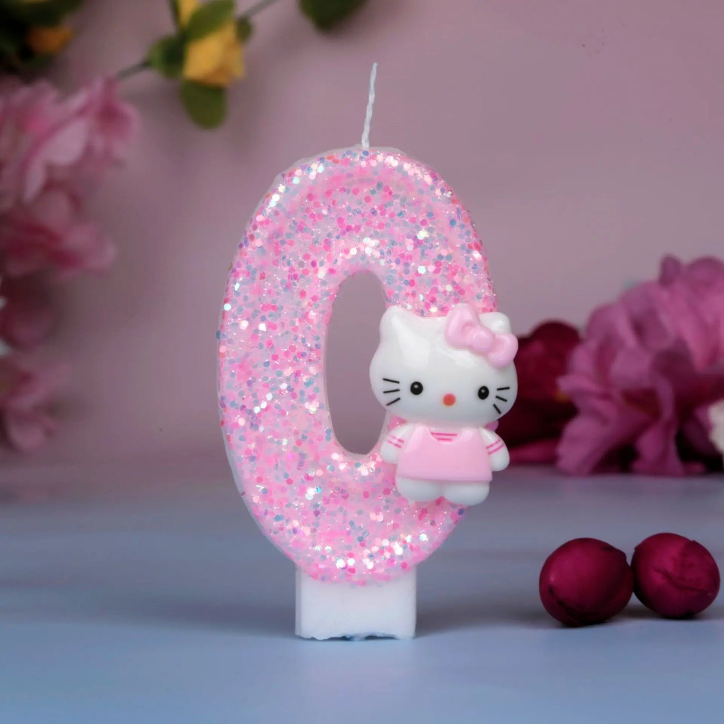 Kawaii Sanrio Hello Kitty 0-9 Digital Candles Creative Cartoon Pattern Party Decoration Supplies Birthday Cake Accessories Gift