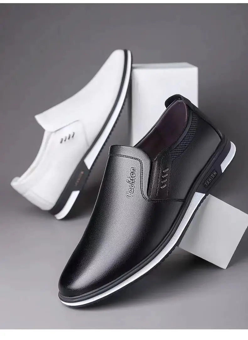 Leather Casual Shoes Man Black Loafers Shoes Men Luxury Designer Slip on Shoes for Men 2022 Zapatos De Hombre Chaussure De Homme