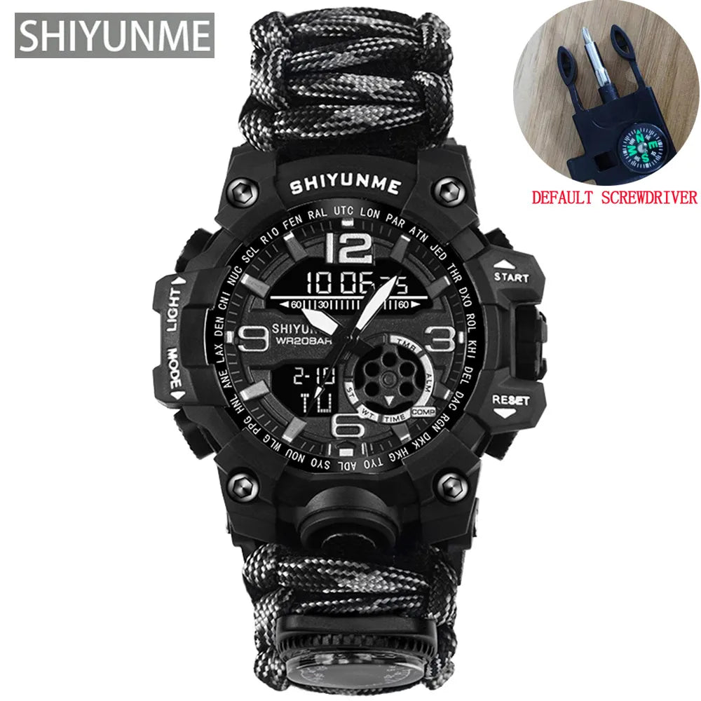 SHIYUNME G Style Military Sports Digital Watches Compass Outdoor Survival Multi-function Waterproof Mens Watch Relogio Masculino