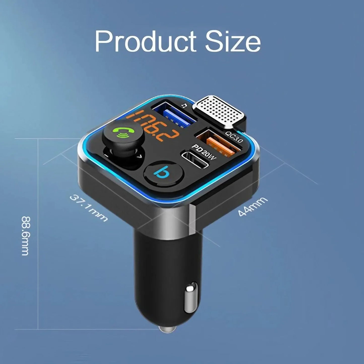 High Quality 3.1A Dual USB Car Charger 2 Port LCD Display Voltmeter 12-24V Cigarette Lighter Socket Car Charger Adapter