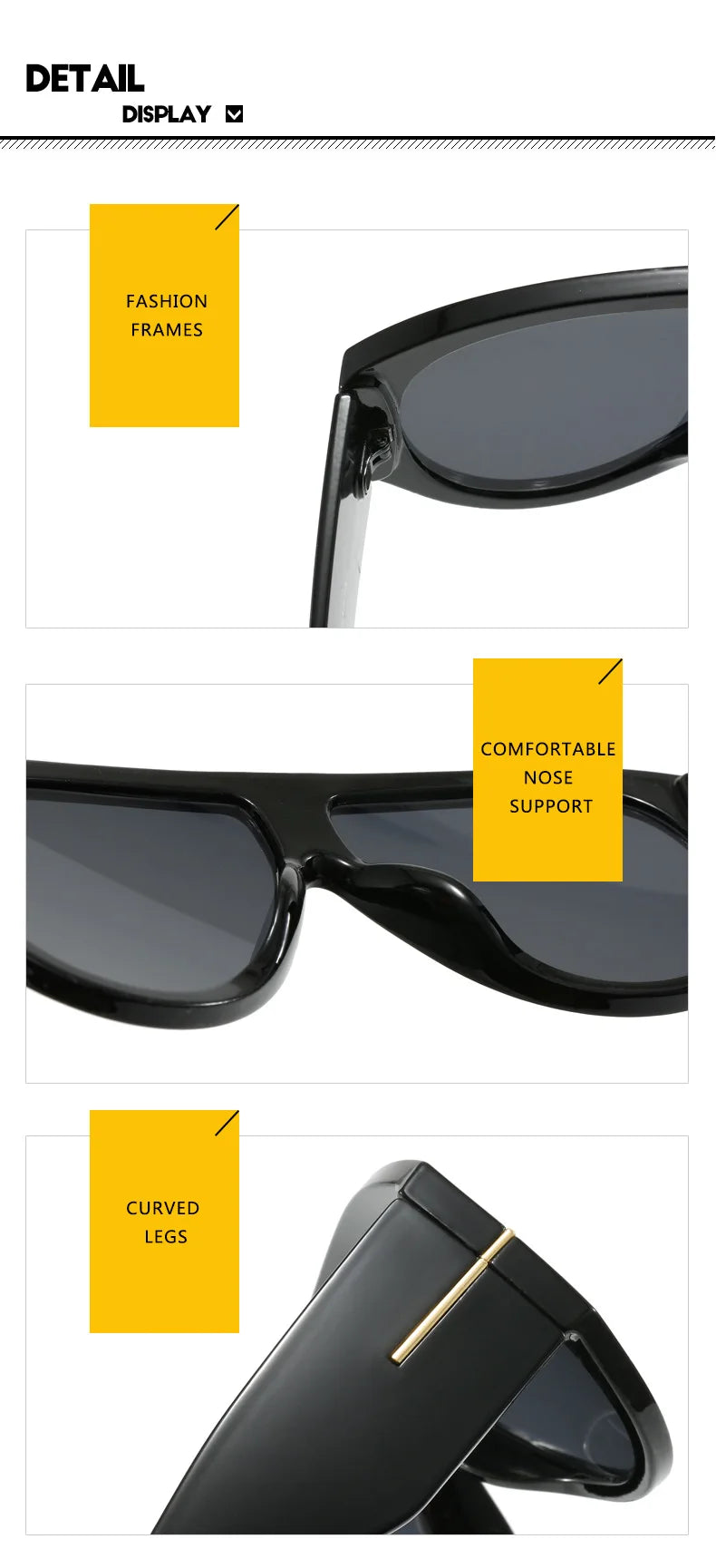 2025 Oversized Pilot Sunglasses for Women Men UV Protection Stylish Eyewear Thick Frame Unique Luxury Designer Sun Glasses Shade