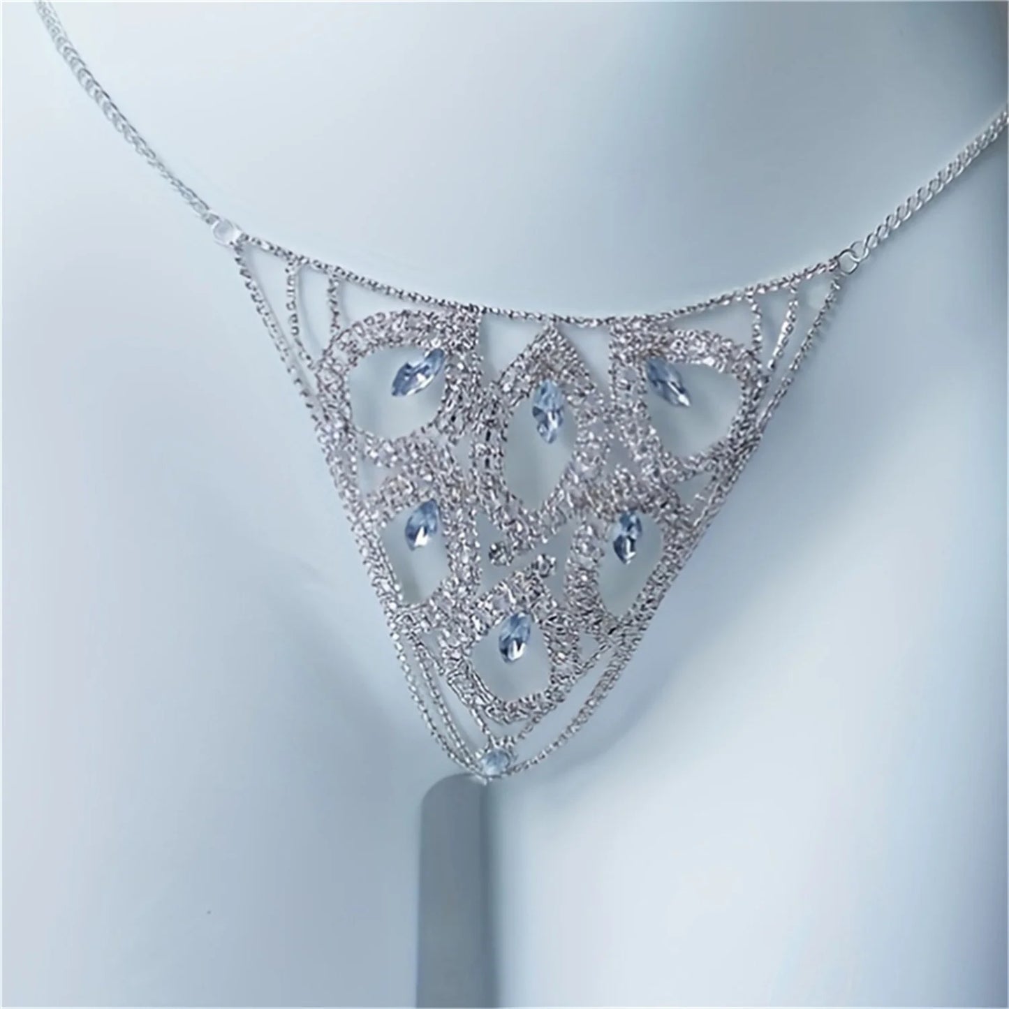 Luxury Leaf Rhinestone Body Jewelry sexy Thong Panties for Women Crystal Body Belly Waist Chain Accessories Valentine's Day gift