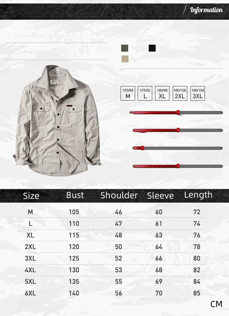 Men's Spring Tactical Soldiers Combat Long Sleeve Shirt Male Autumn Breathable Sport Tops Long Sleeve Slim Fit Shirts Size M-6XL