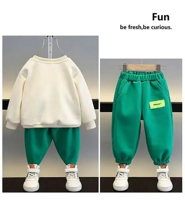 2 3 4 5 6 7 8 9 Y Children's Autumn Set 2023 New Fashion Korean Edition Boys and Girls' Long Sleeve Sweater Pants Two Piece Set