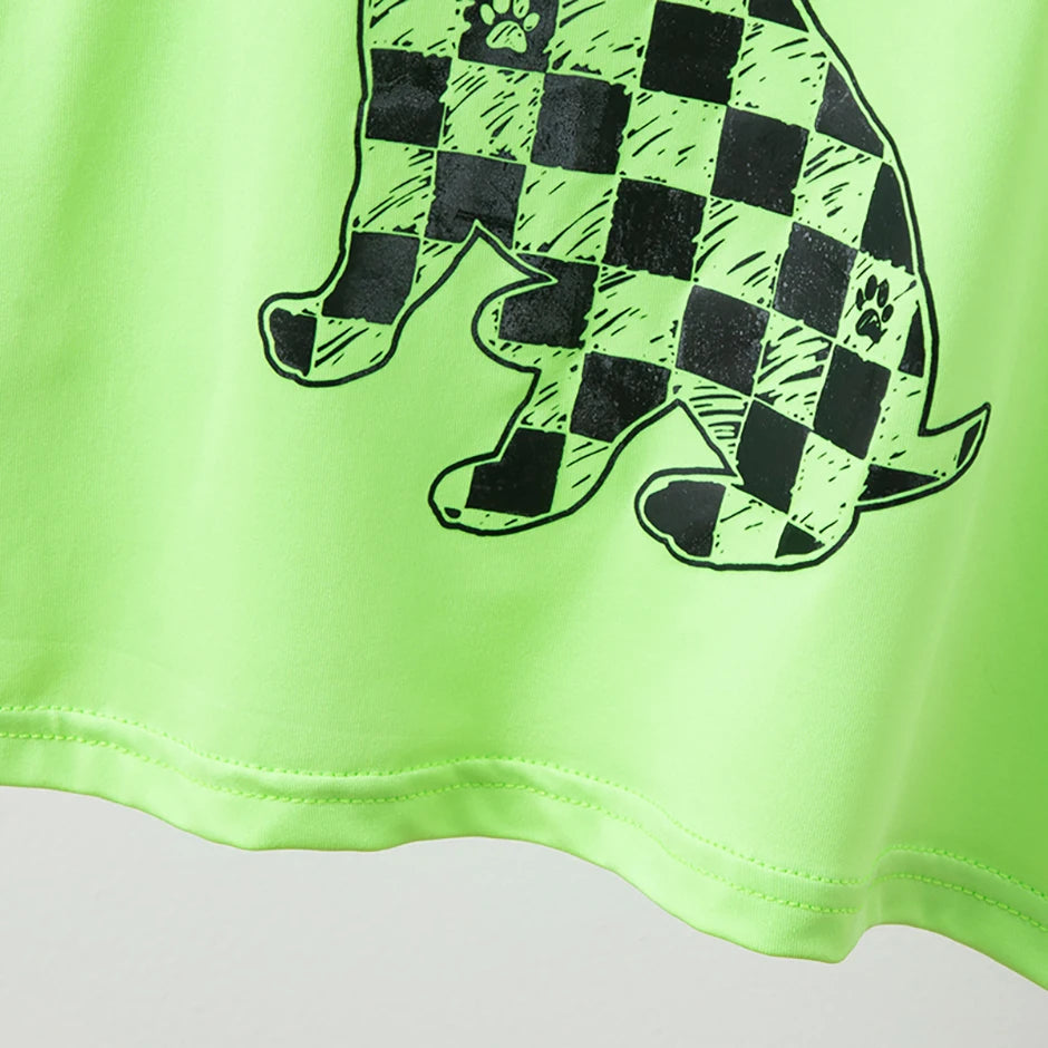 8/2 Pcs Children's Summer Cute Printing Suit Boy Casual Fashion Pocket Bear Short Sleeve Girl Sweet And Cute Joker Comfort Short