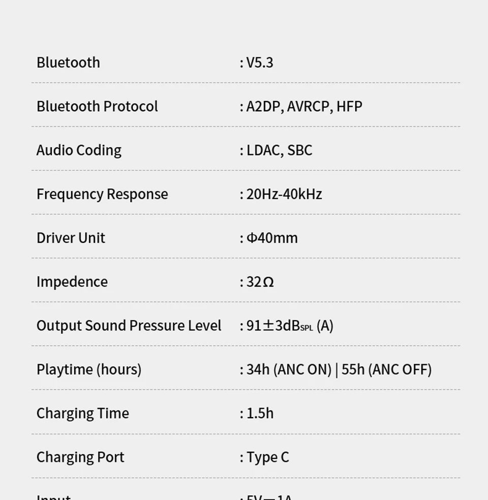 Edifier WH950NB Active Noise Cancelling Wireless Headphones Hi-Res Wireless Audio Dual Device Connection Bluetooth 5.3 Headset