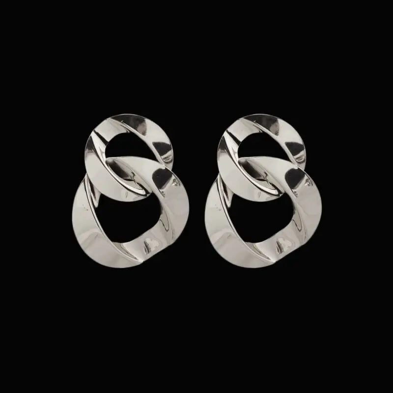European Exaggerate Metal Statement Earrings for Women Vintage Fashion Round Star Leaf Irregular Geometry Long Earrings Jewelry
