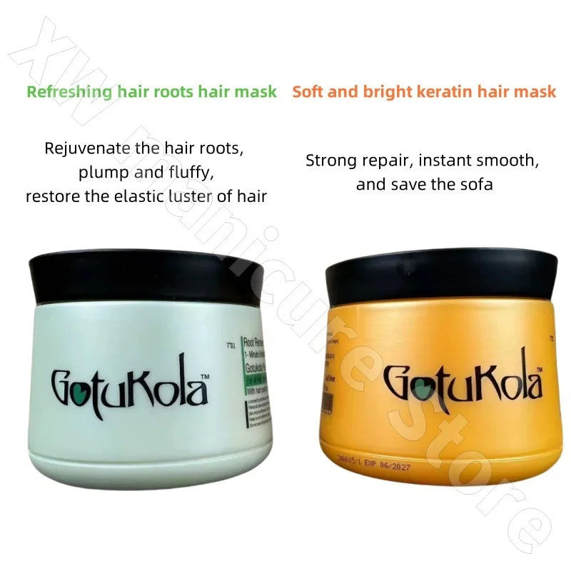 Gotukola Protein Hair Mask 500ml Nourishes Soft and Refreshes Hair Roots To Improve Frizz and Bifurcation and Perming Damage