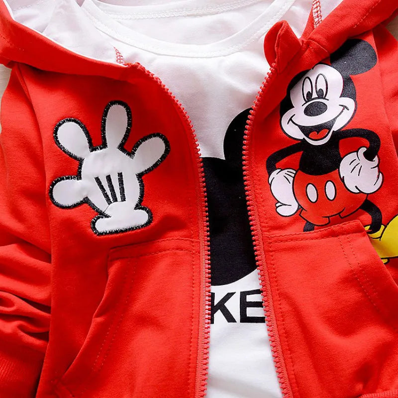 Spring Autumn Products Boys Clothes Set Cute Cotton Hooded Coat T-shirt Pants 3PCS Set Casual Kids Sportswear baby girl clothes