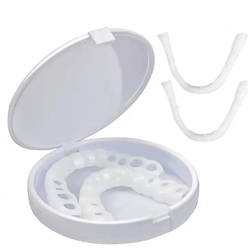 New Dental Perfect Fit Teeth Whitening Fake Tooth Cover Temporary Resin False Braces Snap On Smile Veneers