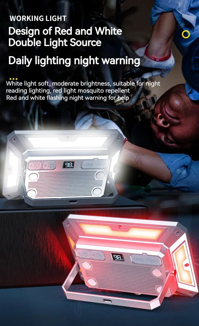 Camping Tent Light LED Rechargeable Searchlight High Power Outdoor Emergency Lighting Waterproof Portable Hanging Night Lamps
