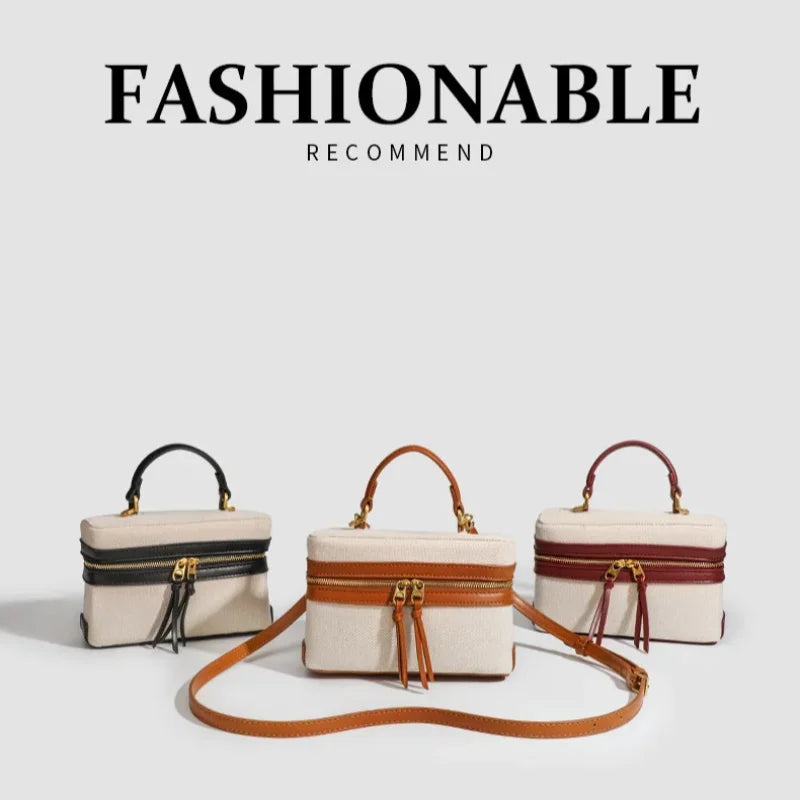 Fashion Box Women Handbags Designer Thick Canvas Shoulder Crossbody Bags Casual Spring and summer Small Purses 2025