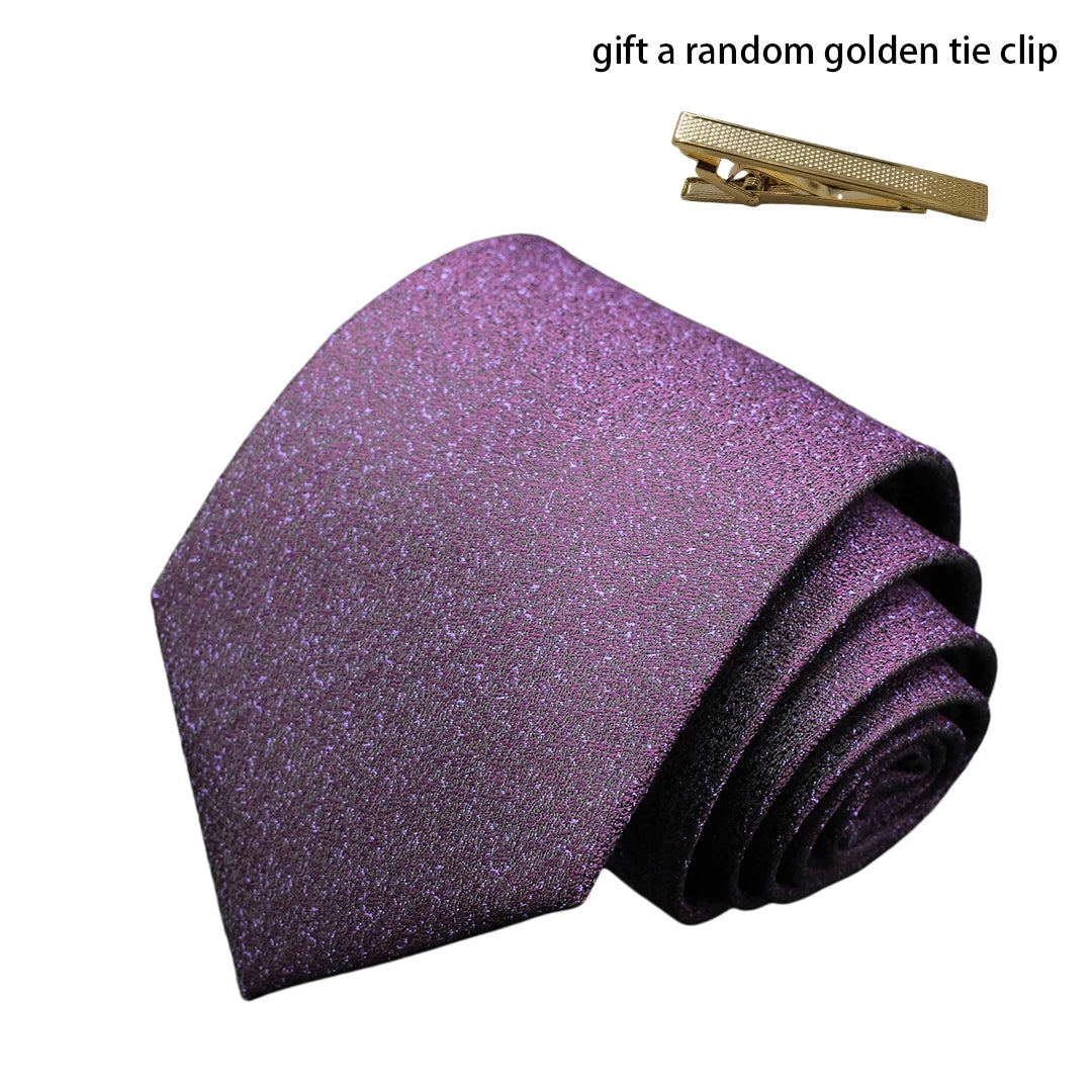 Men's Red Purple Plaid Tie stripe Handmade Woven Fashion Business Tie Geometric Style Polyester Silk Material for Wedding