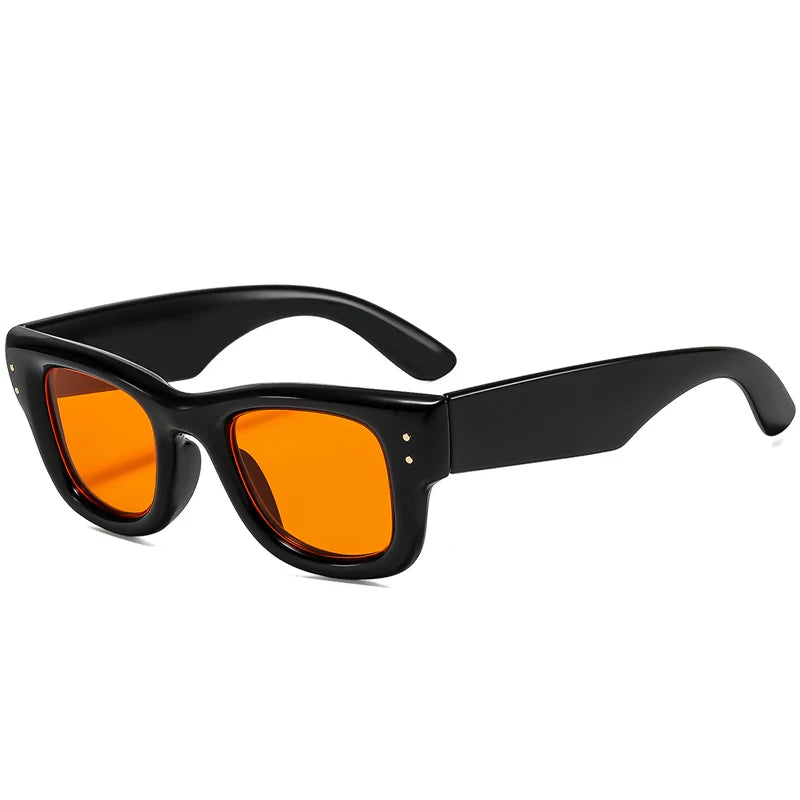 Fashion Vintage Square Rice Nail Women's Sunglasses Classic Punk Men Sunglass Outdoor Driving Travel Eyewear Female UV400 Lentes