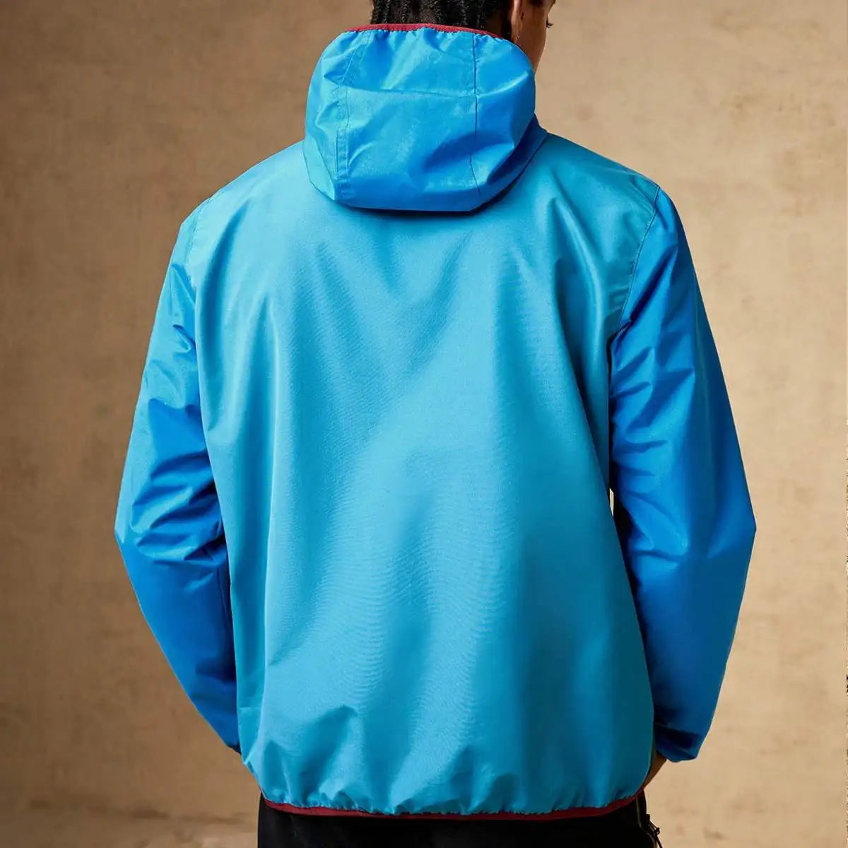 American Casual Loose Men's Jacket Thin Climbing Windproof Waterproof Outdoor Leisure Fashion Zipper Decoration Long Sleeve