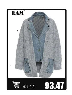 [EAM] Black Printed Back Zipper Sweatshirt New Round Neck Long Sleeve Women Big Size Fashion Tide Spring Autumn 2026 1DJ0624