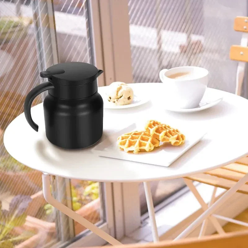 800ml Stewing Teapot Stainless Steel Leak-Proof Thermal Insulation Teapot with Detachable Tea Filter Milk Coffee Thermos Jugs