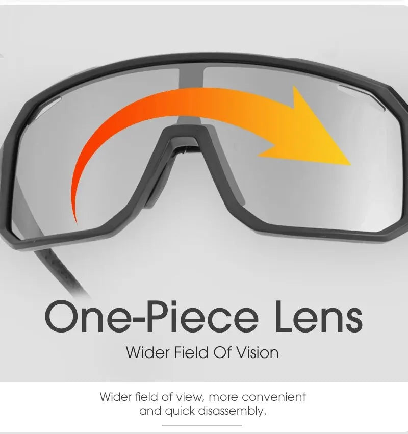 Cycling Glasses Photochromic Sunglasses Men Women Mountain Bike Road Eyewear New Bicycle Riding Outdoor Sports Hiking Goggles