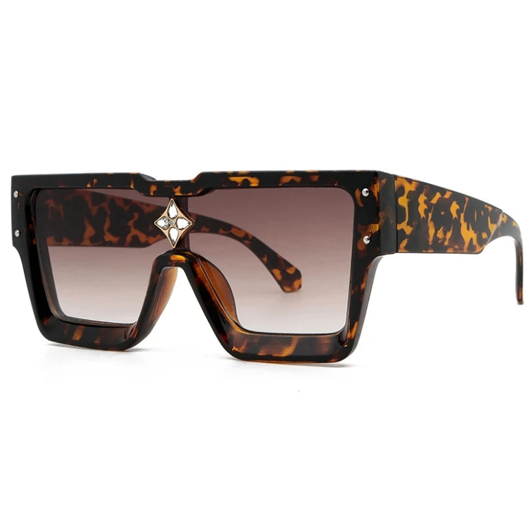 47555 Millionaire Diamond Flower Sunglasses Men Women Fashion Brand Designer Sunshade Uv400 Retro Glasses