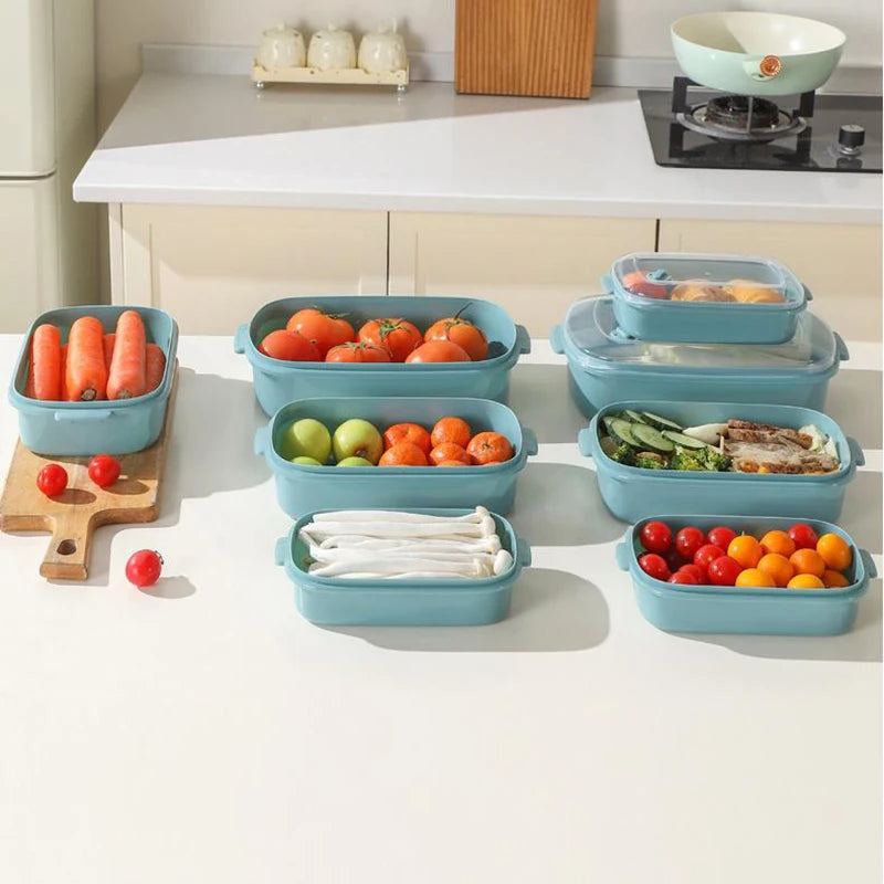 Food Storage Containers With Lid Fridge Meat Vegetable Fresh-Keeping Organizer Box For Kitchen Storage